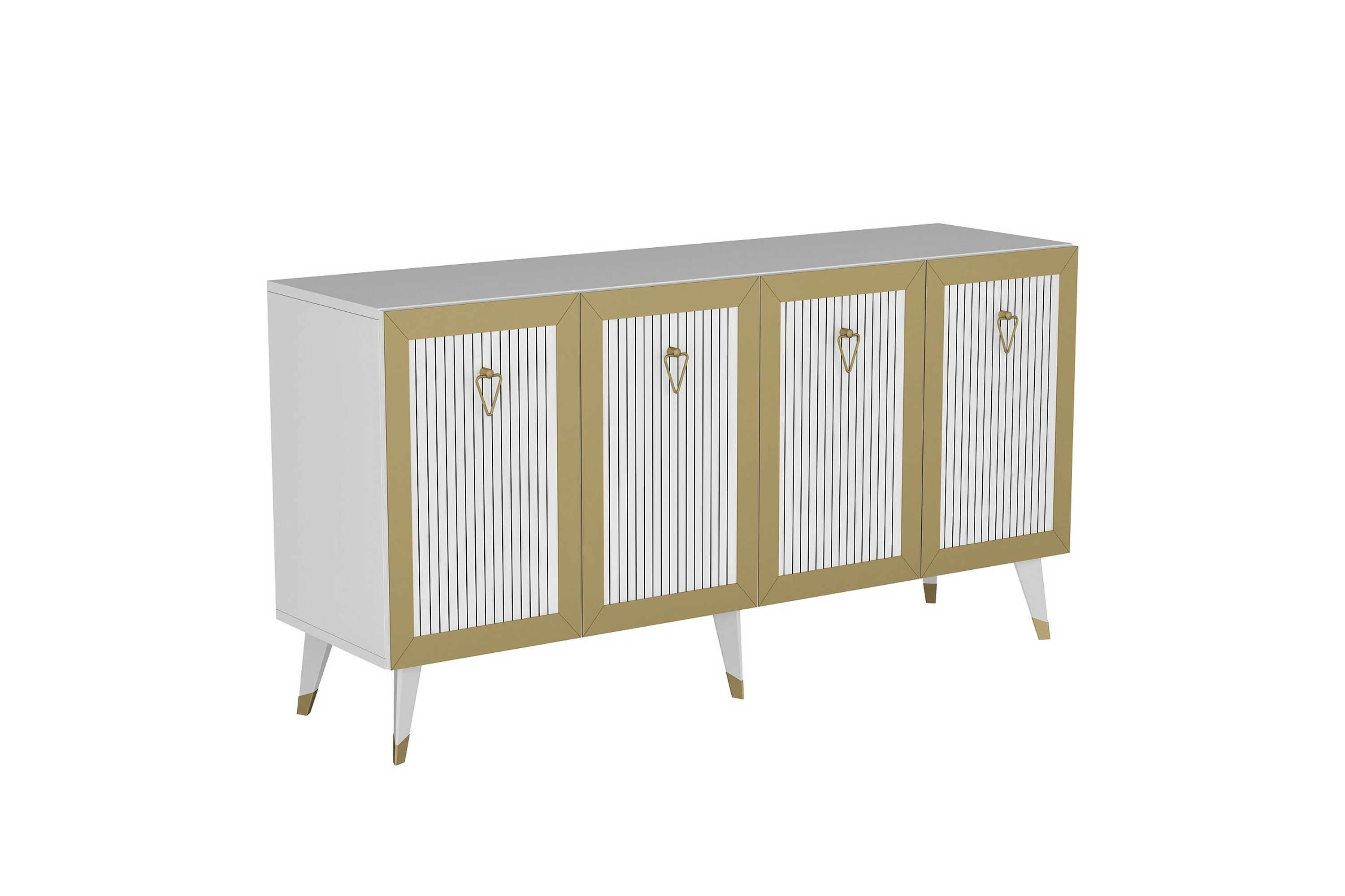 hazelle konsollbord 150 cm vit/guld -