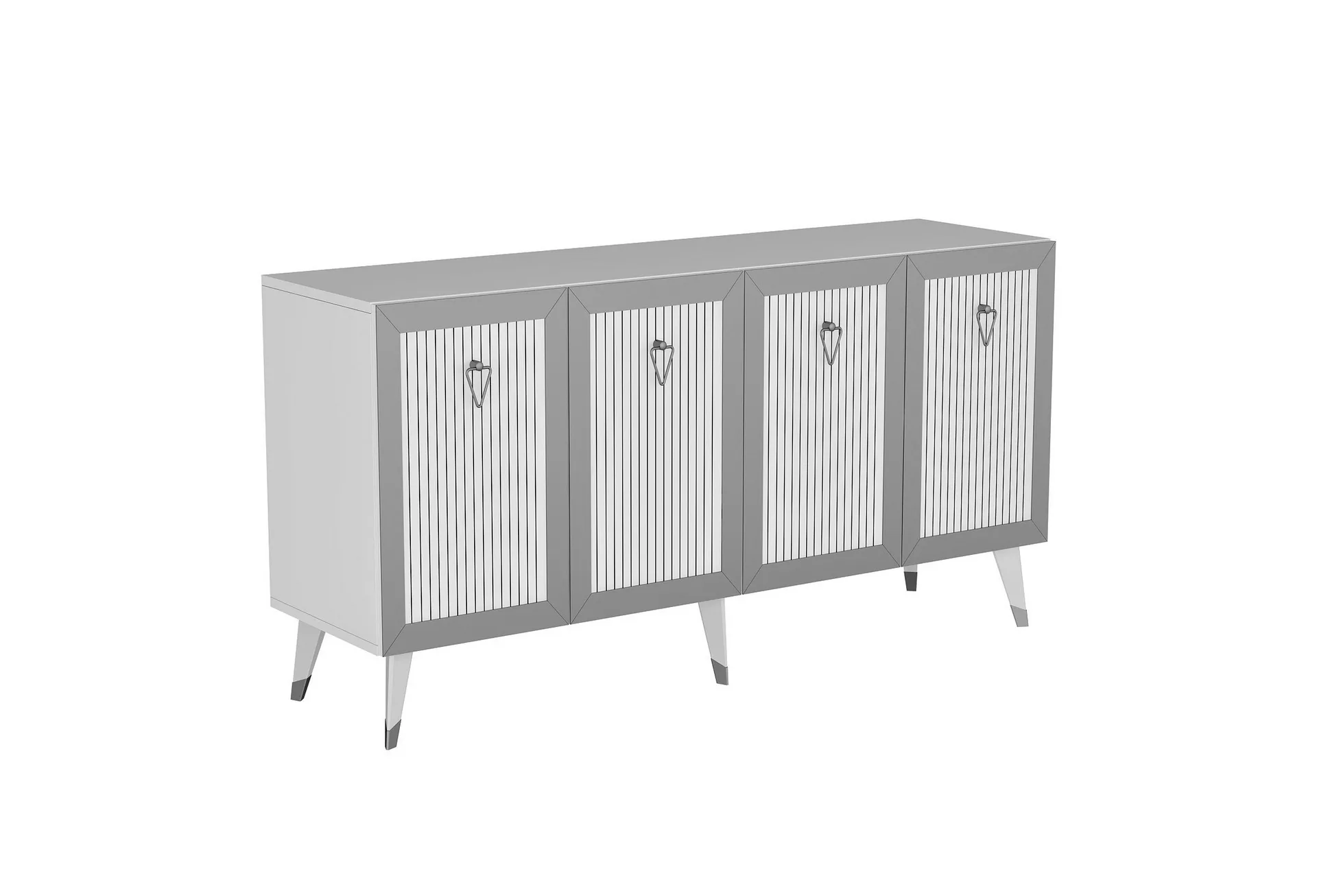 hazelle konsollbord 150 cm vit/silver -