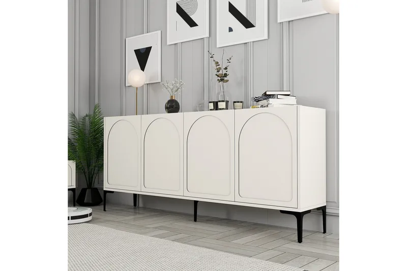 Hazim Konsollbord 180 cm - Cream/Svart - Möbler - Vardagsrum - Soffbord & vardagsrumsbord - Avlastningsbord & konsolbord