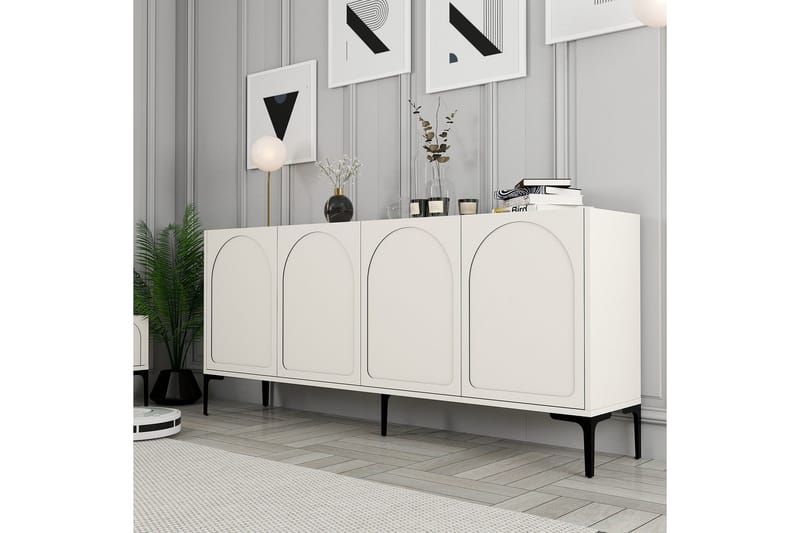 Hazim Konsollbord 180 cm - Cream/Svart - Möbler - Vardagsrum - Soffbord & vardagsrumsbord - Avlastningsbord & konsolbord
