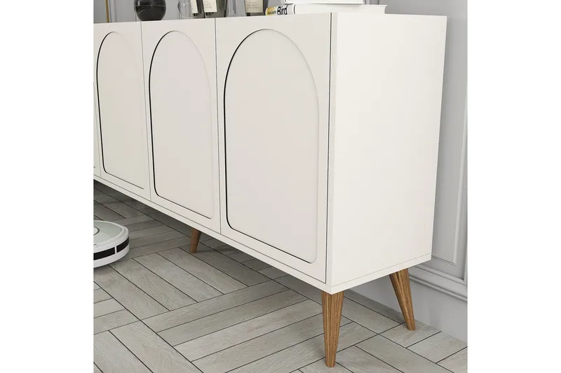 Hazim Konsollbord 180 cm - Cream/Valnöt - Möbler - Vardagsrum - Soffbord & vardagsrumsbord - Avlastningsbord & konsolbord