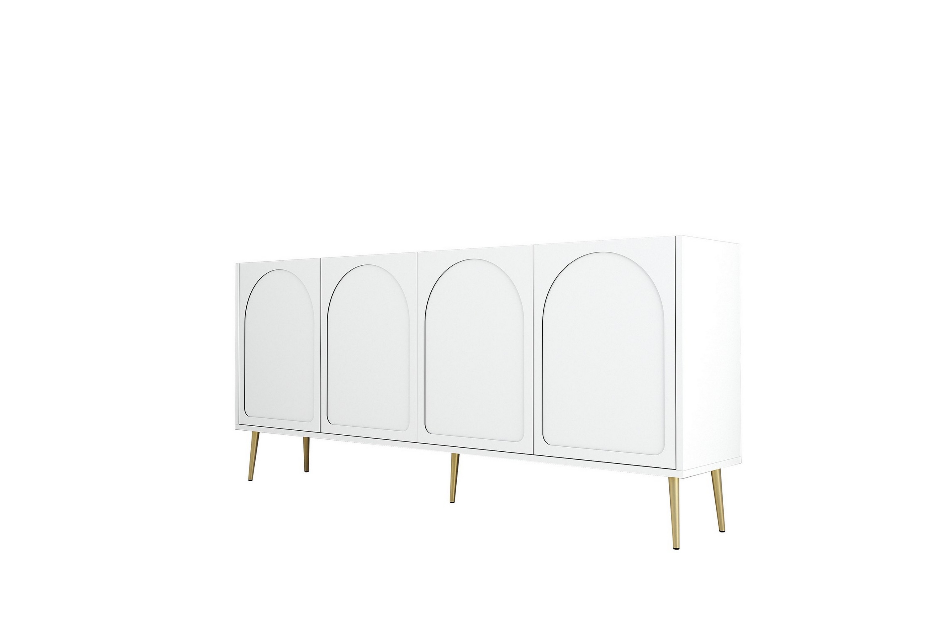 hazim konsollbord 180 cm vit/guld -