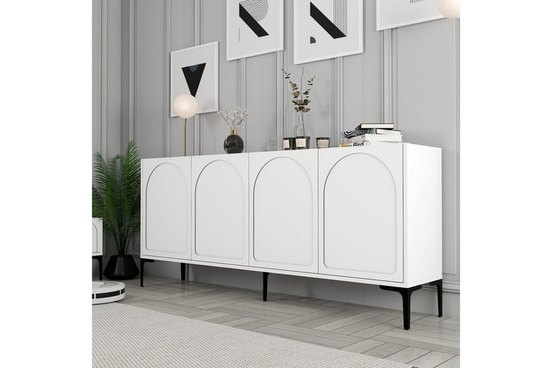Hazim Konsollbord 180 cm - Vit/Svart - Möbler - Vardagsrum - Soffbord & vardagsrumsbord - Avlastningsbord & konsolbord