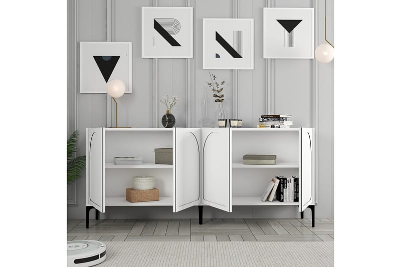 Hazim Konsollbord 180 cm - Vit/Svart - Möbler - Vardagsrum - Soffbord & vardagsrumsbord - Avlastningsbord & konsolbord