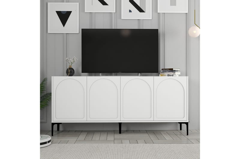 Hazim Konsollbord 180 cm Vit/Svart - Möbler - Vardagsrum - Soffbord & vardagsrumsbord - Avlastningsbord & konsolbord