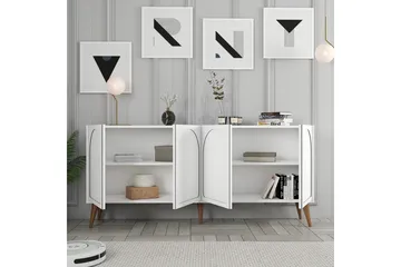 Hazim Konsollbord 180 cm - Vit/Valnöt - Möbler - Vardagsrum - Soffbord & vardagsrumsbord - Avlastningsbord & konsolbord