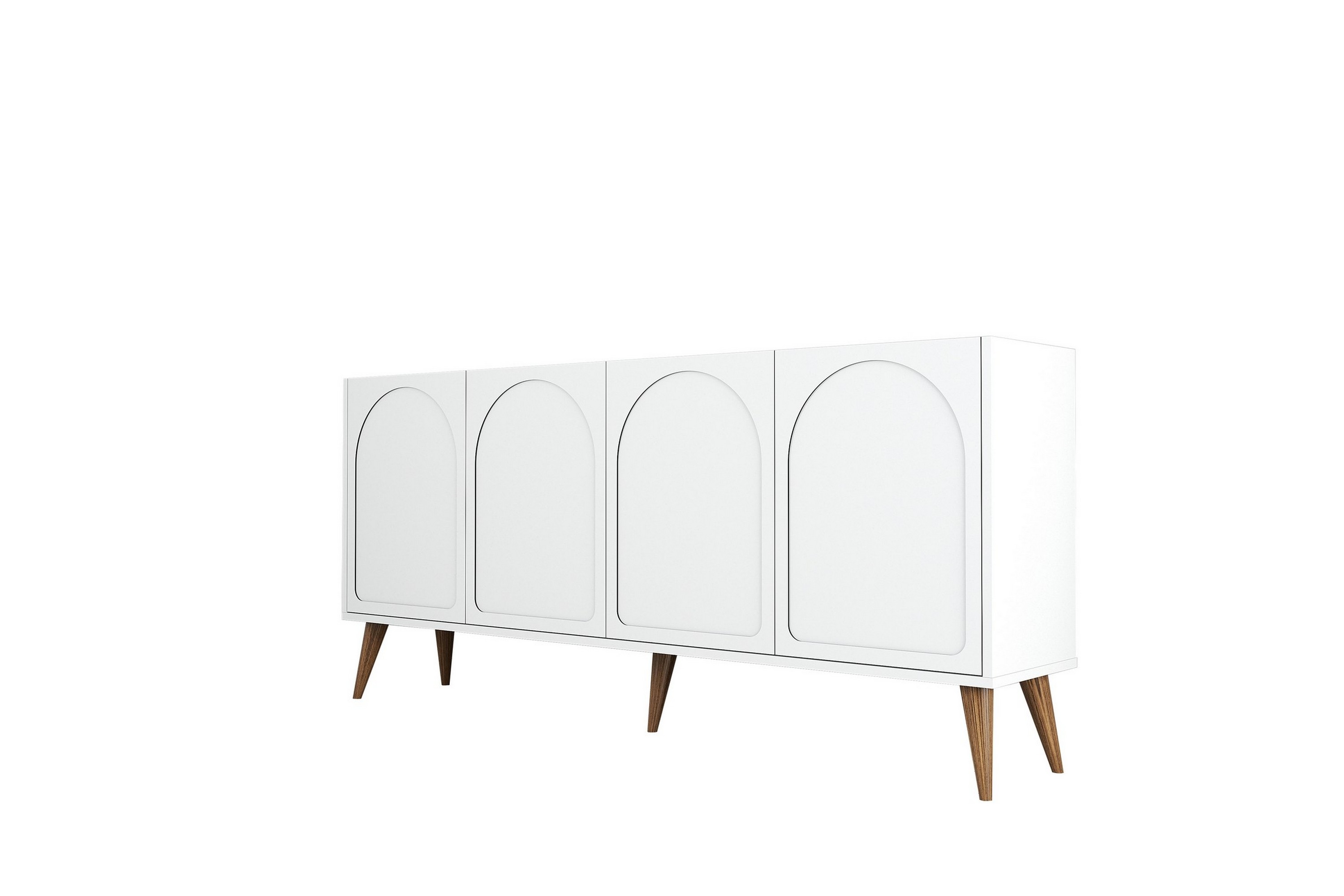 hazim konsollbord 180 cm vit/valnöt -