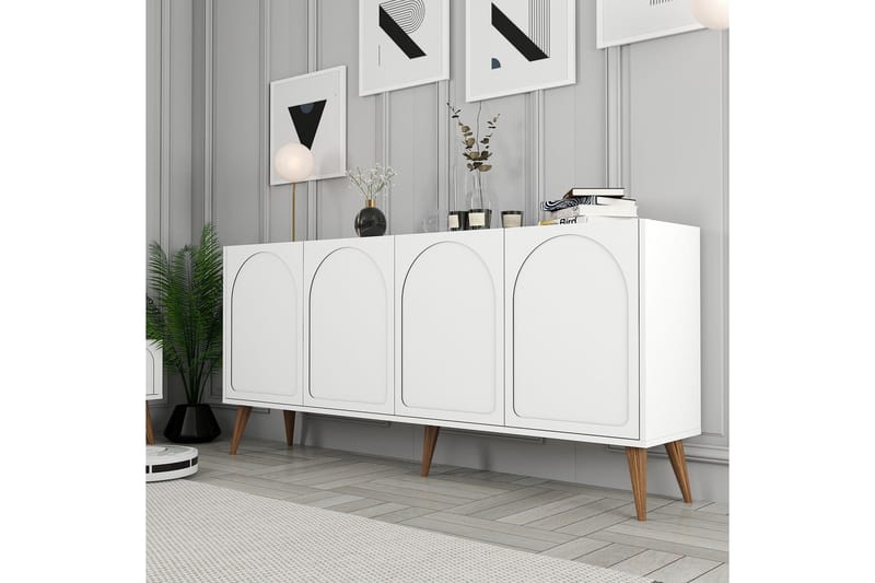 Hazim Konsollbord 180 cm - Vit/Valnöt - Möbler - Vardagsrum - Soffbord & vardagsrumsbord - Avlastningsbord & konsolbord