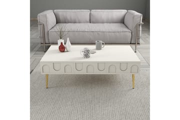 Hazim Soffbord 105 cm - Cream/Guld - Möbler - Vardagsrum - Soffbord & vardagsrumsbord - Soffbord
