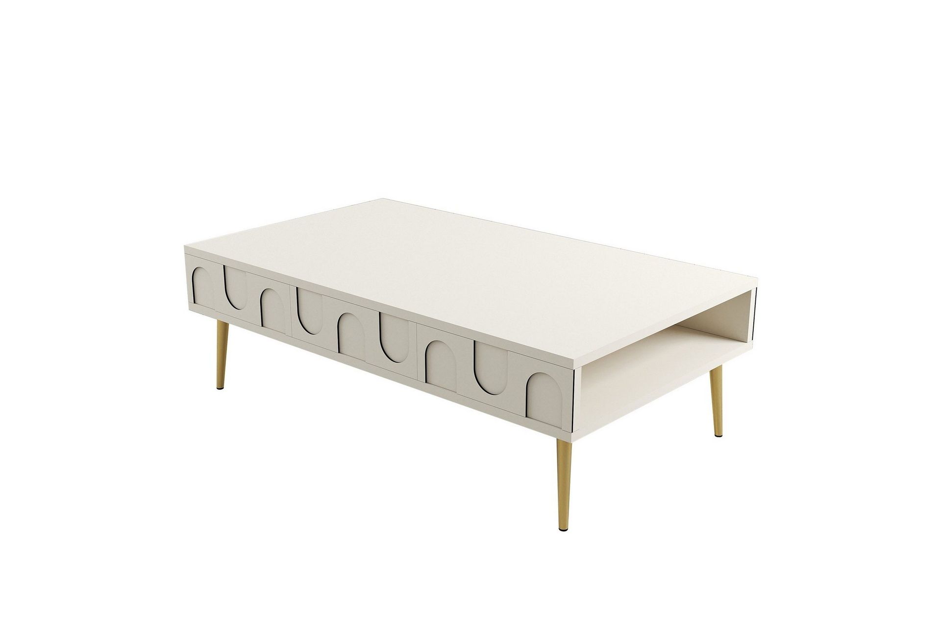 Hazim Soffbord 105 cm - Cream/Guld