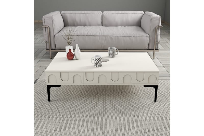 Hazim Soffbord 105 cm - Cream/Svart - Möbler - Vardagsrum - Soffbord & vardagsrumsbord - Soffbord