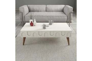 Hazim Soffbord 105 cm - Cream/Valnöt - Möbler - Vardagsrum - Soffbord & vardagsrumsbord - Soffbord