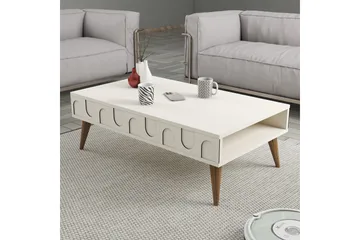 Hazim Soffbord 105 cm - Cream/Valnöt - Möbler - Vardagsrum - Soffbord & vardagsrumsbord - Soffbord