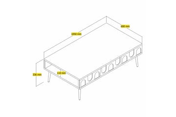 Hazim Soffbord 105 cm - Guld - Möbler - Vardagsrum - Soffbord & vardagsrumsbord - Soffbord