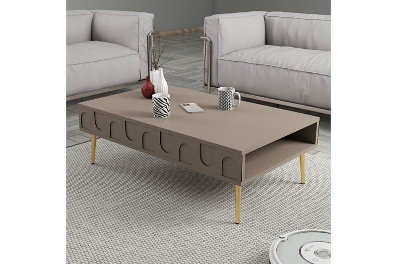 Hazim Soffbord 105 cm - Guld - Möbler - Vardagsrum - Soffbord & vardagsrumsbord - Soffbord