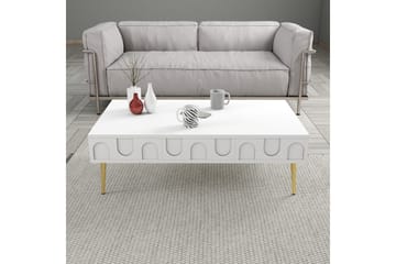 Hazim Soffbord 105 cm - Vit/Guld - Möbler - Vardagsrum - Soffbord & vardagsrumsbord - Soffbord