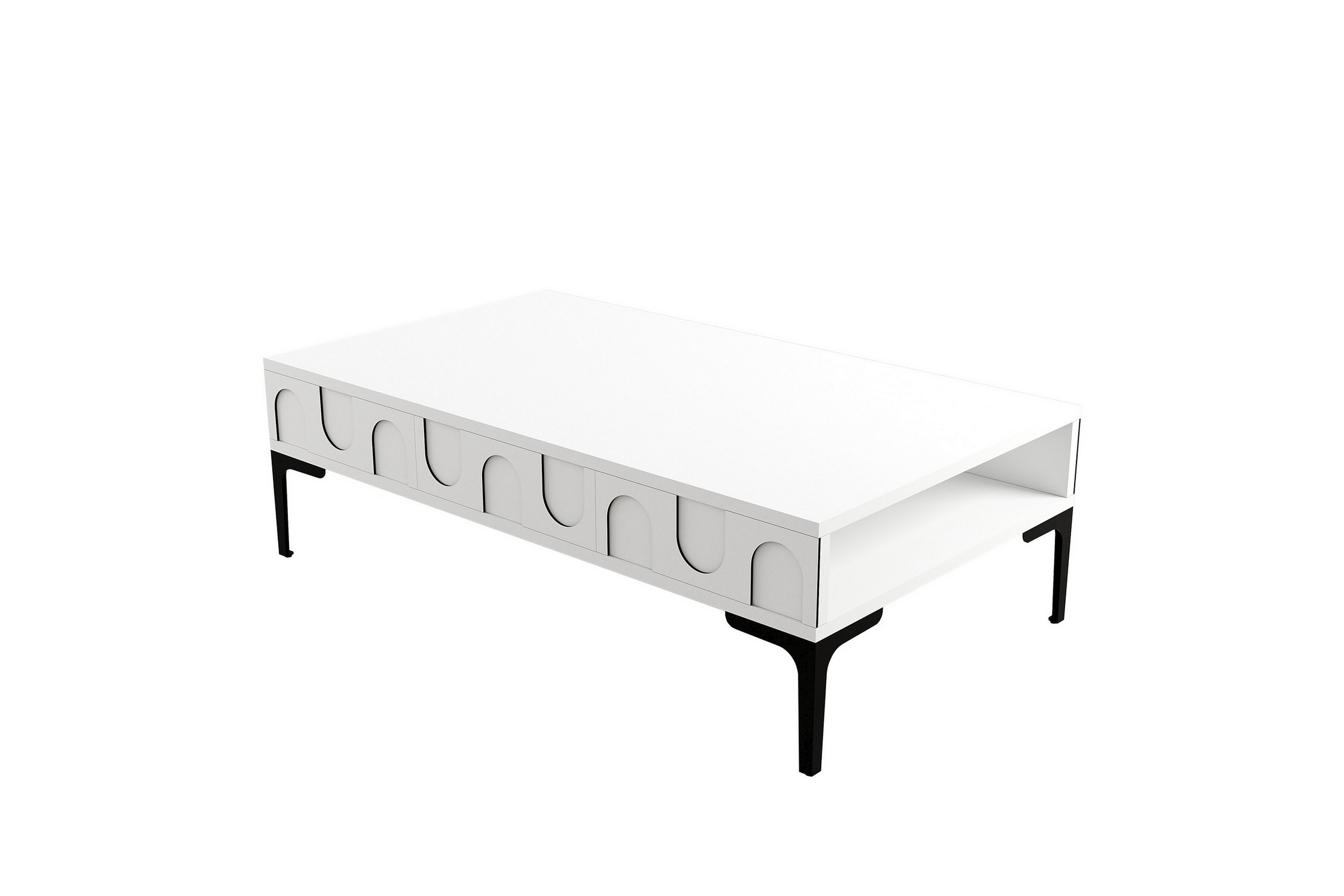 hazim soffbord 105 cm vit/svart -