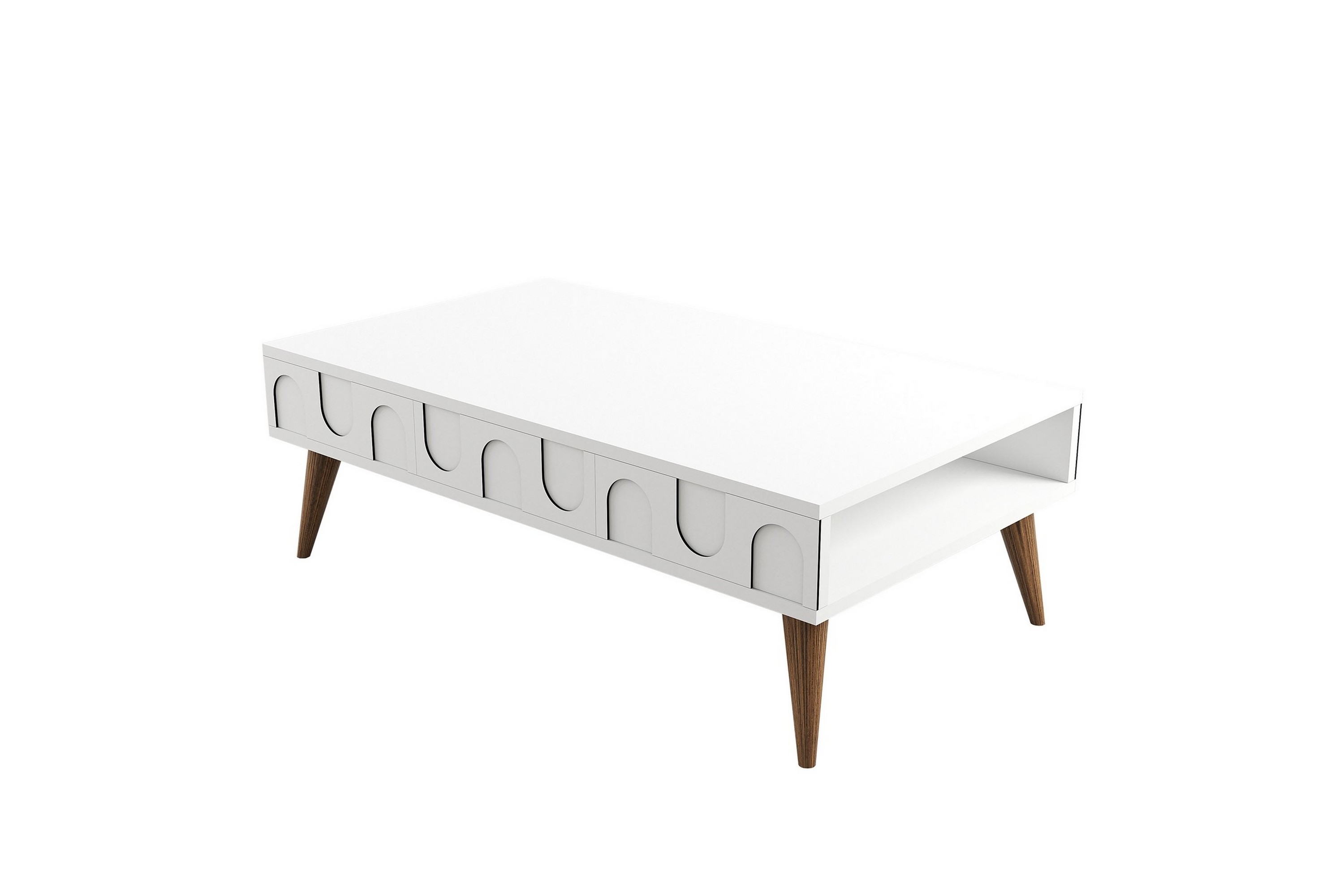 hazim soffbord 105 cm vit/valnöt -