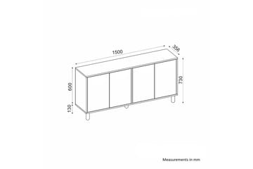 Hearst Konsollbord 150 cm - Vit - Möbler - Vardagsrum - Soffbord & vardagsrumsbord - Avlastningsbord & konsolbord