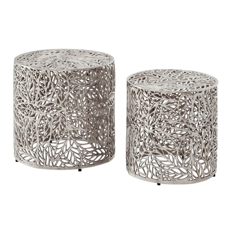 Helora Satsbord 41 cm Set om 2 - Antiksilver - Möbler - Vardagsrum - Soffbord & vardagsrumsbord - Satsbord