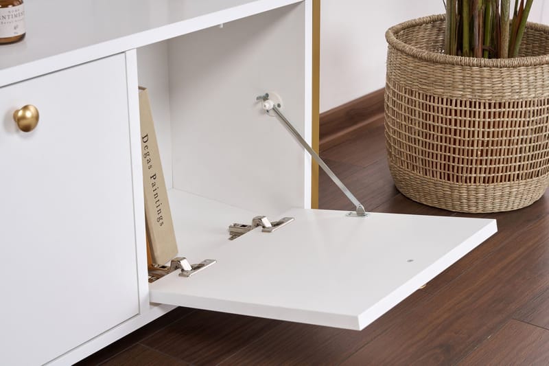 Hemani Konsolbord 120 cm - Vitt och guld - Möbler - Vardagsrum - Soffbord & vardagsrumsbord - Avlastningsbord & konsolbord