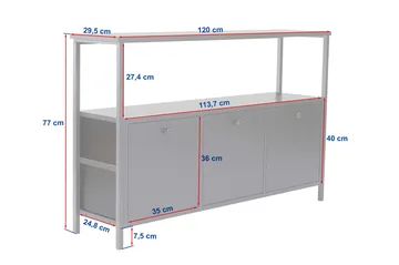 Hemani Konsolbord 120 cm - Vitt/guld - Möbler - Vardagsrum - Soffbord & vardagsrumsbord - Avlastningsbord & konsolbord