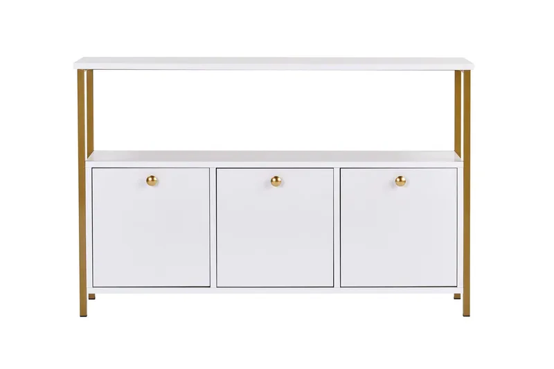 Hemani Konsolbord 120 cm, Vitt/guld