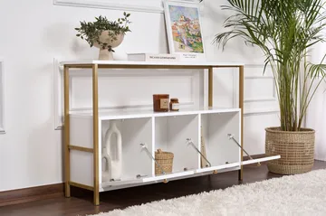 Hemani Konsolbord 120 cm - Vitt/guld - Möbler - Vardagsrum - Soffbord & vardagsrumsbord - Avlastningsbord & konsolbord