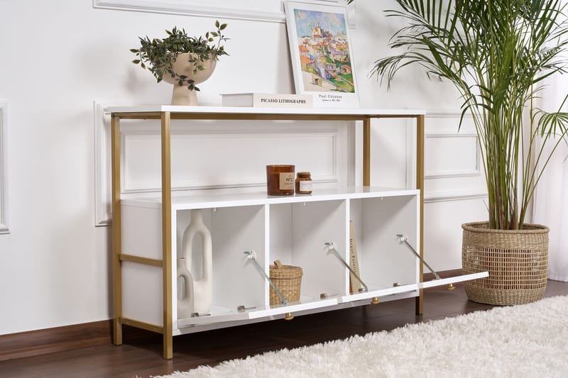 Hemani Konsolbord 120 cm - Vitt/guld - Möbler - Vardagsrum - Soffbord & vardagsrumsbord - Avlastningsbord & konsolbord
