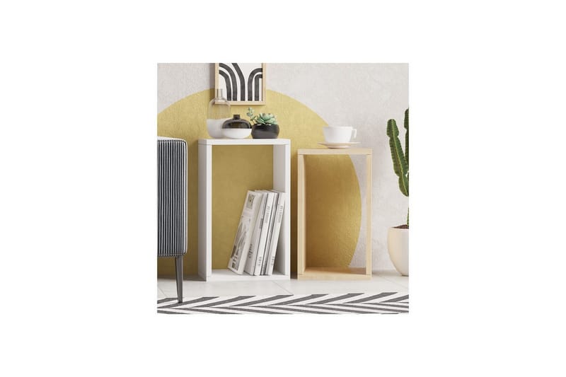 Hesper Sidobord 30 cm - Ek/Vit - Möbler - Vardagsrum - Soffbord & vardagsrumsbord - Brickbord