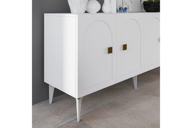Hideaki Konsollbord 150 cm - Guld/Vit - Möbler - Vardagsrum - Soffbord & vardagsrumsbord - Avlastningsbord & konsolbord