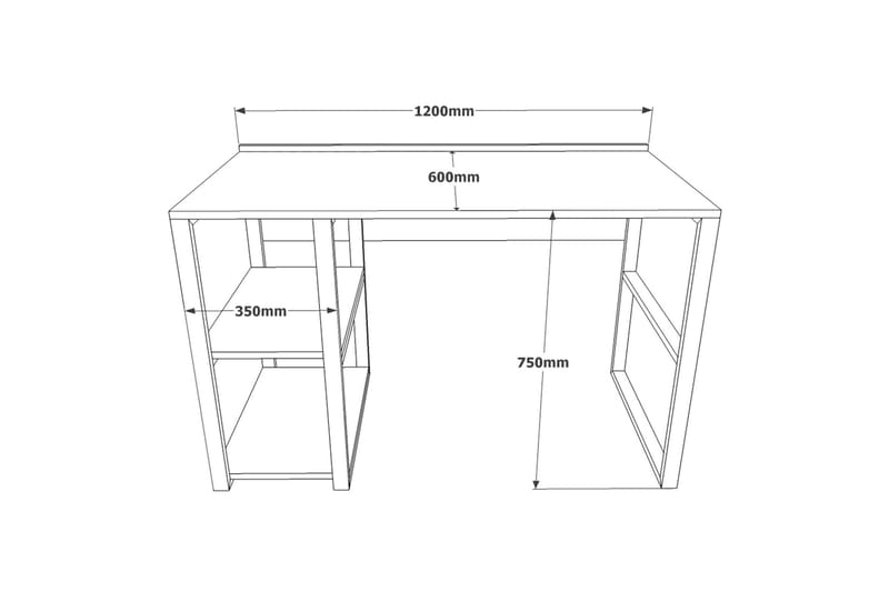 HITESH Skrivbord 60x120 cm Mörkblå - Skrivbord - Bord