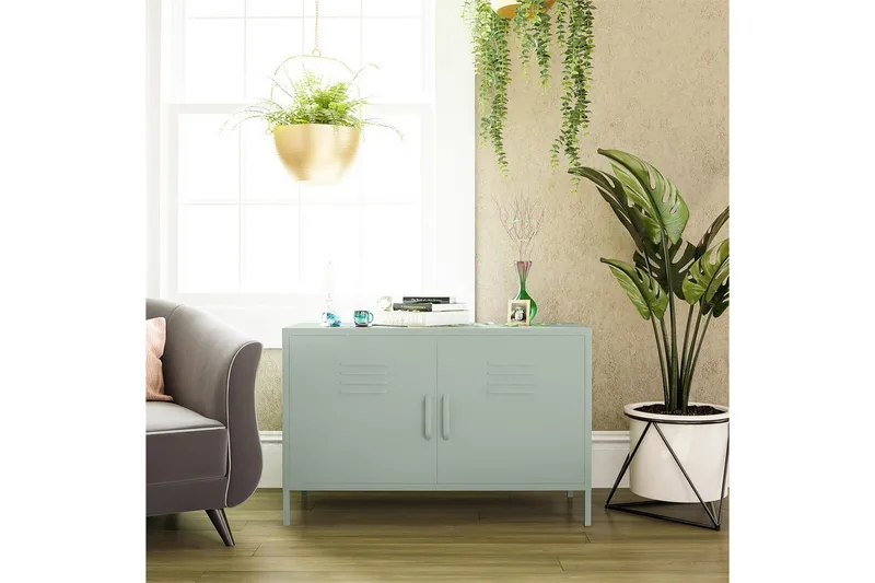 Högskåp Mission District 100x40x64 cm, Blekt Grön - 100x40x64 cm, Blekt Grön - Förvaring - Förvaringsmöbler - Byrå