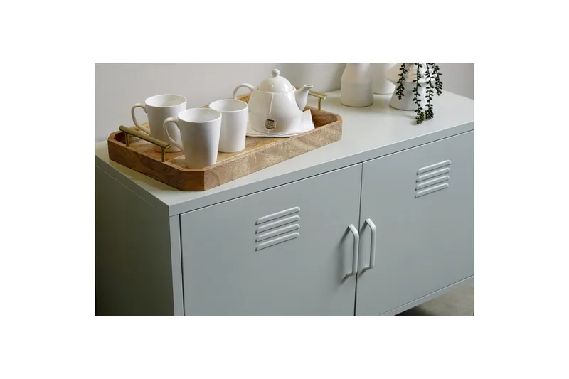 Högskåp Mission District 100x40x64 cm, Blekt Grön - 100x40x64 cm, Blekt Grön - Förvaring - Förvaringsmöbler - Byrå