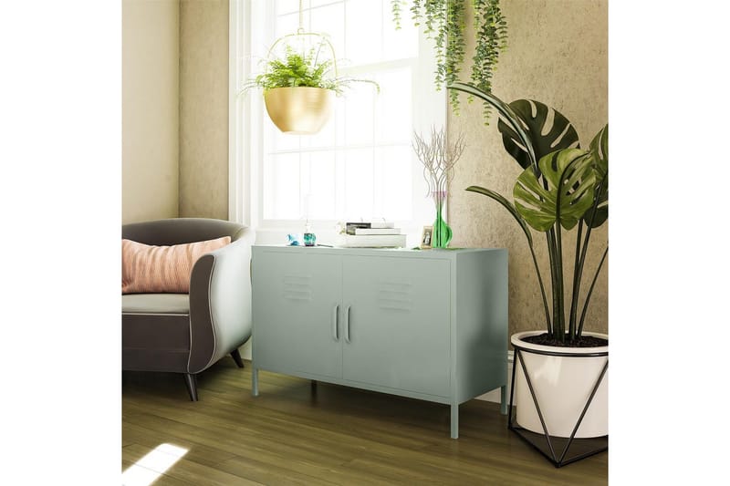 Högskåp Mission District 100x40x64 cm, Blekt Grön - 100x40x64 cm, Blekt Grön - Förvaring - Förvaringsmöbler - Byrå