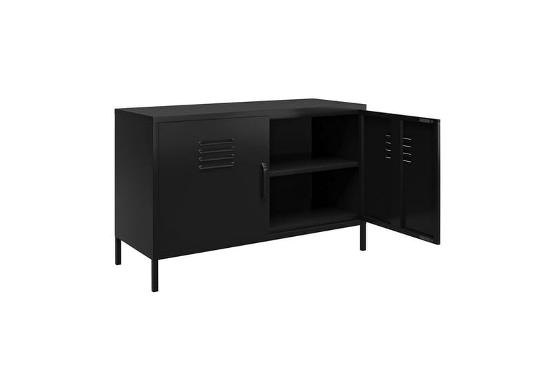 Högskåp Mission District 100x40x64 cm, Svart - 100x40x64 cm, Svart - Förvaring - Förvaringsmöbler - Byrå