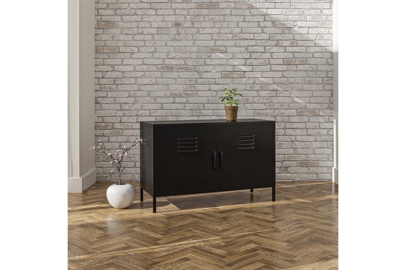 Högskåp Mission District 100x40x64 cm, Svart - 100x40x64 cm, Svart - Förvaring - Förvaringsmöbler - Byrå