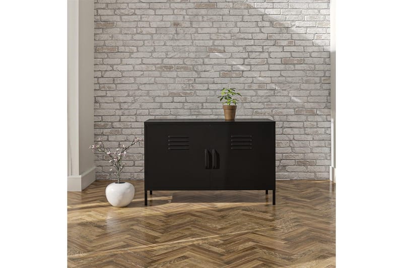 Högskåp Mission District 100x40x64 cm, Svart - 100x40x64 cm, Svart - Förvaring - Förvaringsmöbler - Byrå