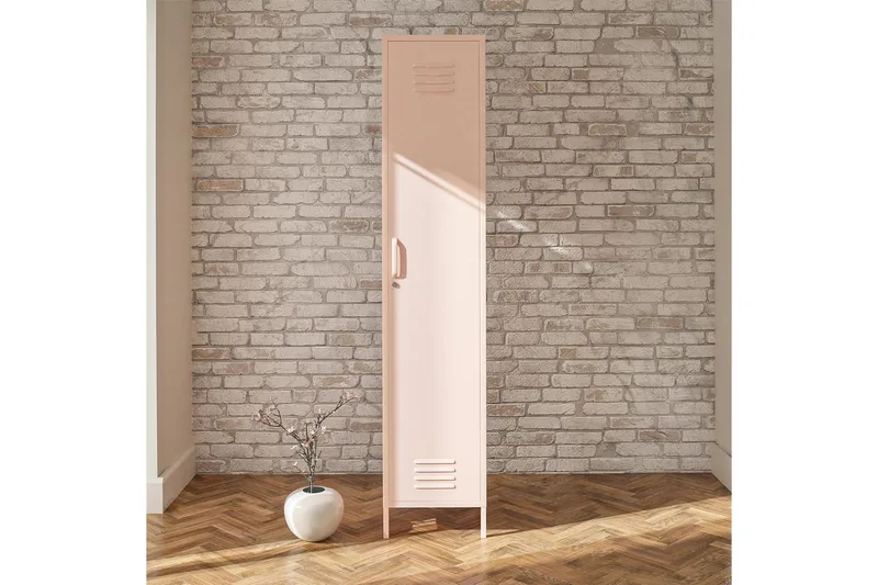 Högskåp Mission District 38x40x185 cm, Rosa - 38x40x185 cm, Rosa - Förvaring - Skåp - Förvaringsskåp - Klädskåp & omklädningsskåp