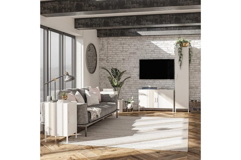 Högskåp Mission District 38x40x185 cm, Vit - 38x40x185 cm, Vit - Förvaring - Skåp - Förvaringsskåp - Klädskåp & omklädningsskåp