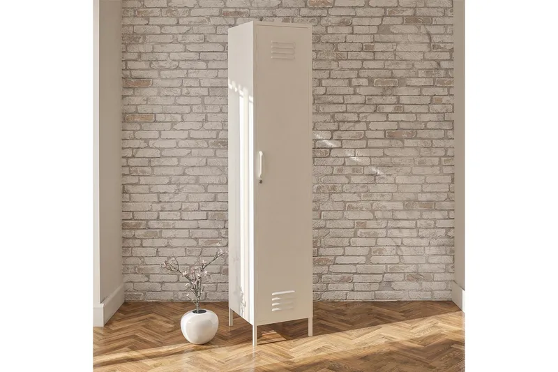 Högskåp Mission District 38x40x185 cm, Vit - 38x40x185 cm, Vit - Förvaring - Skåp - Förvaringsskåp - Klädskåp & omklädningsskåp