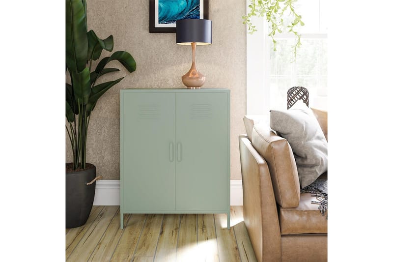 Högskåp Mission District 40x80x102 cm, Blekt Grön - 40x80x102 cm, Blekt Grön - Förvaring - Förvaringsmöbler - Byrå
