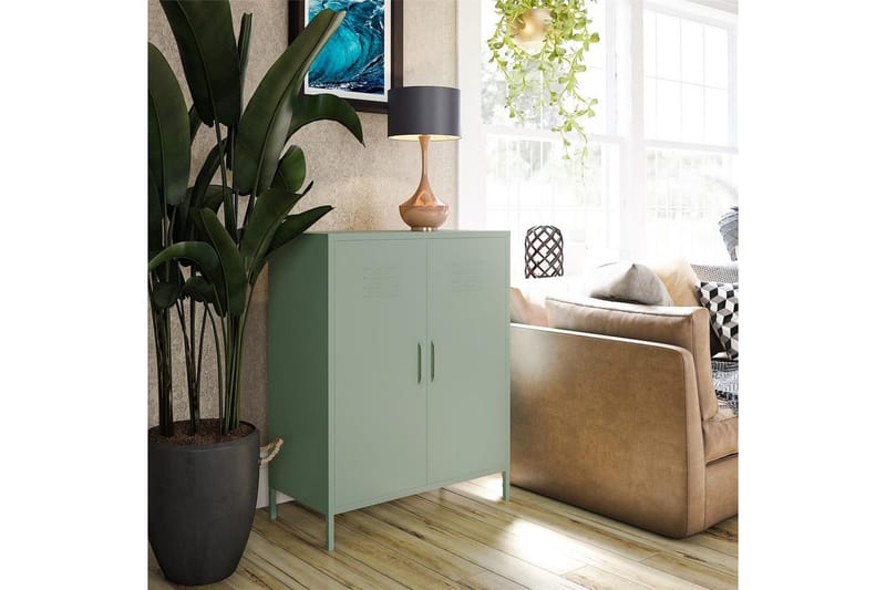 Högskåp Mission District 40x80x102 cm, Blekt Grön - 40x80x102 cm, Blekt Grön - Förvaring - Förvaringsmöbler - Byrå