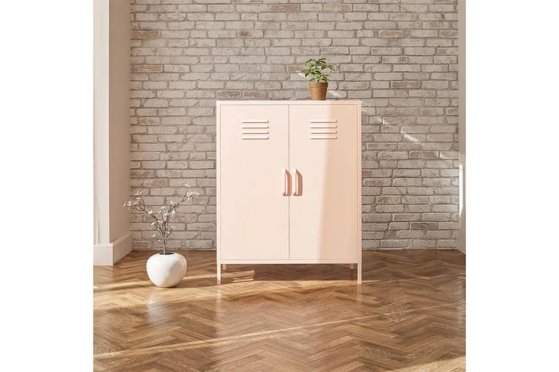 Högskåp Mission District 40x80x102 cm, Rosa - 40x80x102 cm, Rosa - Möbler - Vardagsrum - Soffbord & vardagsrumsbord - Avlastningsbord & konsolbord