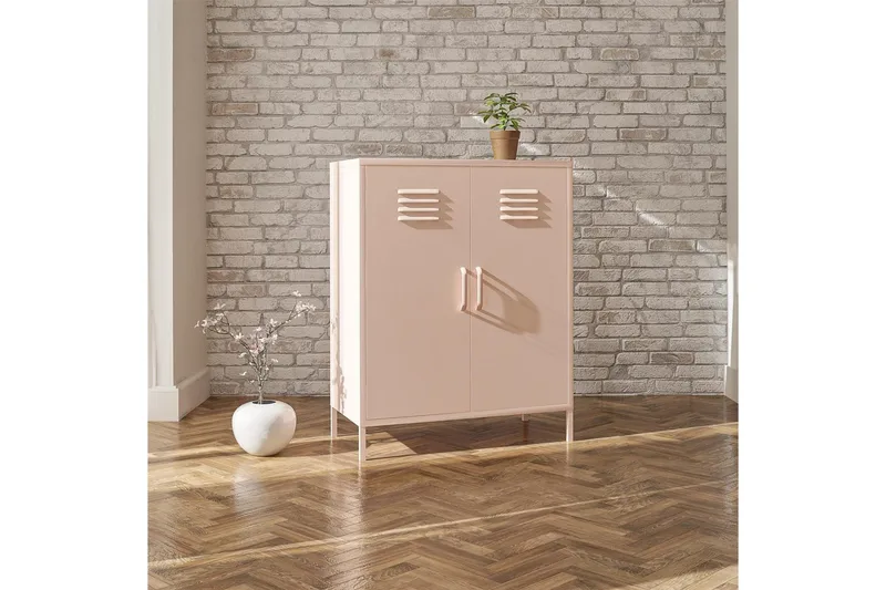Högskåp Mission District 40x80x102 cm, Rosa - 40x80x102 cm, Rosa - Möbler - Vardagsrum - Soffbord & vardagsrumsbord - Avlastningsbord & konsolbord
