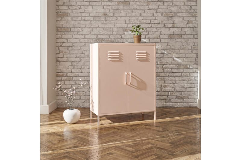 Högskåp Mission District 40x80x102 cm, Rosa - 40x80x102 cm, Rosa - Möbler - Vardagsrum - Soffbord & vardagsrumsbord - Avlastningsbord & konsolbord
