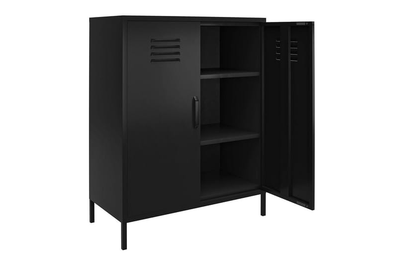 Högskåp Mission District 40x80x102 cm, Svart - 40x80x102 cm, Svart - Förvaring - Förvaringsmöbler - Byrå