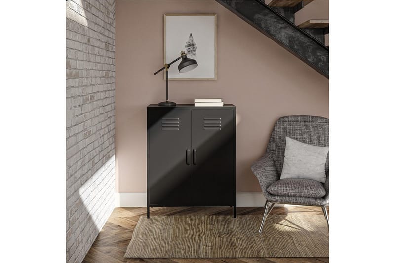 Högskåp Mission District 40x80x102 cm, Svart - 40x80x102 cm, Svart - Förvaring - Förvaringsmöbler - Byrå