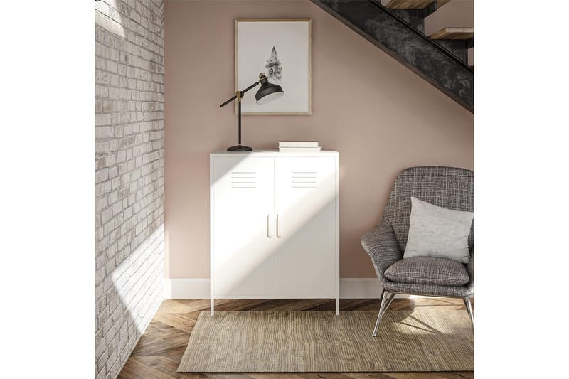 Högskåp Mission District 40x80x102 cm, Vit - 40x80x102 cm, Vit - Möbler - Vardagsrum - Soffbord & vardagsrumsbord - Avlastningsbord & konsolbord