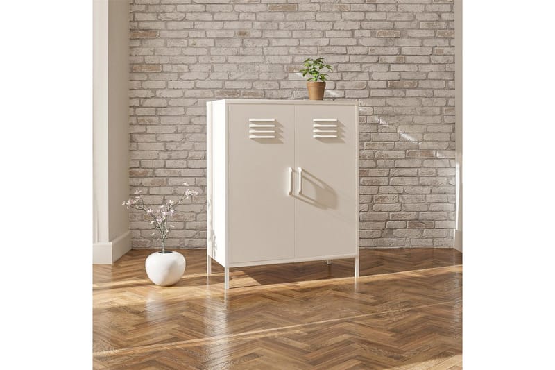 Högskåp Mission District 40x80x102 cm, Vit - 40x80x102 cm, Vit - Möbler - Vardagsrum - Soffbord & vardagsrumsbord - Avlastningsbord & konsolbord